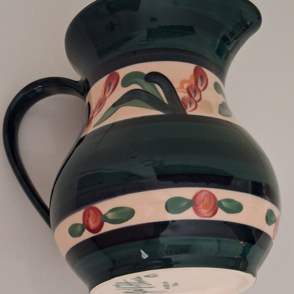 Gail Pittman Signed Art Pottery Juniper Pitcher Vintage Signed 1988 7 1/4" - Picture 6 of 11